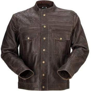 Deagle Leather Jacket by Z1R 2810-3765 Jacket 28103765 Parts Unlimited Drop Ship SM / Leather Brown