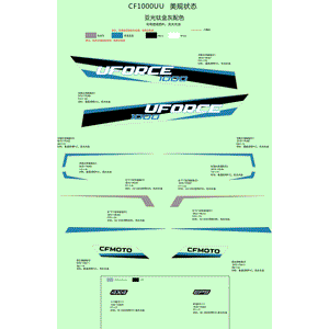 Decal 1 Cargo Box Rh Side Plate by CF Moto 5HY0-190404 OEM Hardware 5HY0-190404 Northstar Polaris