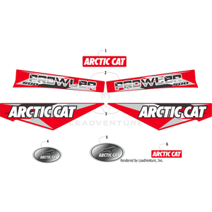 Decal, Arctic Cat By Arctic Cat 7411-786 OEM Hardware 7411-786 Off Road Express