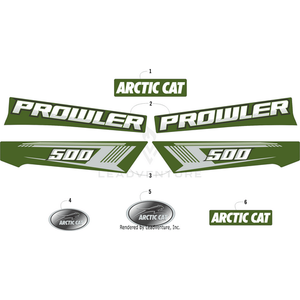 Decal, Arctic Cat -  Green By Arctic Cat 9411-010 OEM Hardware 9411-010 Core Power Equipment