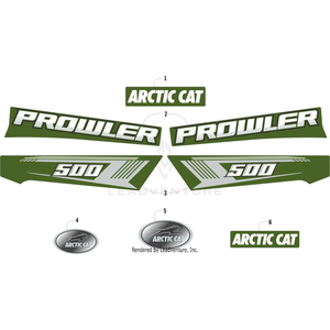 Decal,  Arctic Cat - Green By Arctic Cat 9411-011 OEM Hardware 9411-011 Core Power Equipment