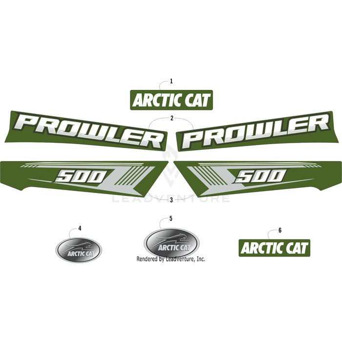 Decal,  Arctic Cat - Green By Arctic Cat