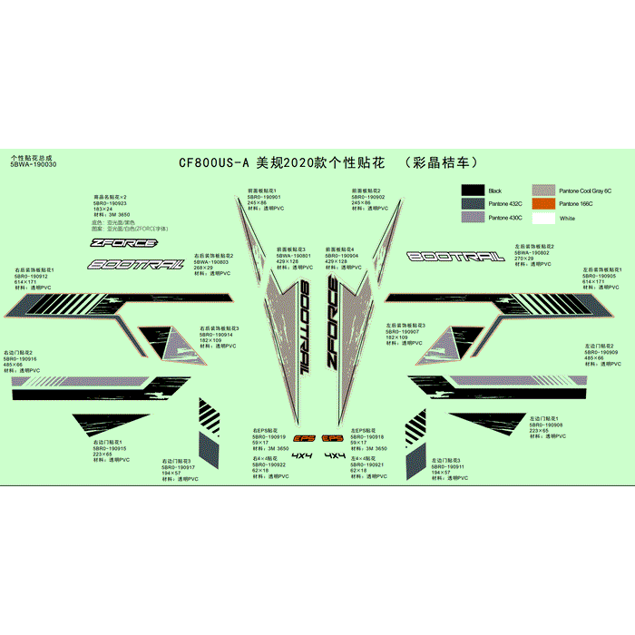 Decal Assy. by CF Moto