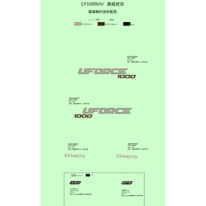 Decal Assy by CF Moto 5HY0-1901A0-20000 OEM Hardware 5HY0-1901A0-20000 Northstar Polaris