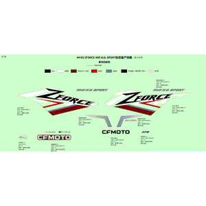 Decal Assy Nebula White by CF Moto 5BYE-1902A0-10000 OEM Hardware 5BYE-1902A0-10000 Northstar Polaris