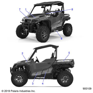 Decal-Body,Mid,Lh by Polaris 7192173 OEM Hardware P7192173 Off Road Express