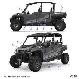 Decal-Body,Mid,Lh by Polaris 7192185 OEM Hardware P7192185 Off Road Express