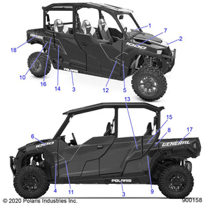 Decal-Bolster,Right by Polaris 7192116 OEM Hardware P7192116 Off Road Express