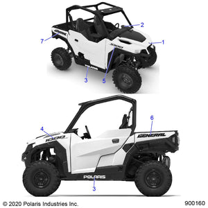 Decal-Box,Side,General,Lh by Polaris 7192070 OEM Hardware P7192070 Off Road Express