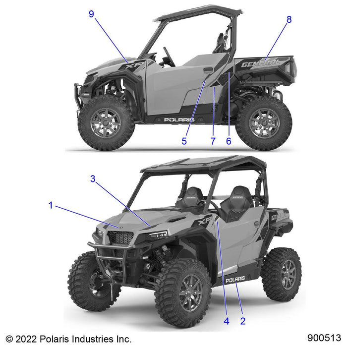 Decal-Box,Side,General,Lh by Polaris