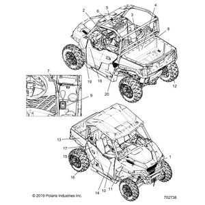 Decal-Box,Side,Lh by Polaris 7192076 OEM Hardware P7192076 Off Road Express