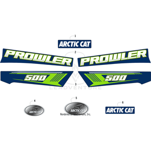 Decal, Box - Side - Rear - Left - Blue By Arctic Cat 7411-991 OEM Hardware 7411-991 Off Road Express