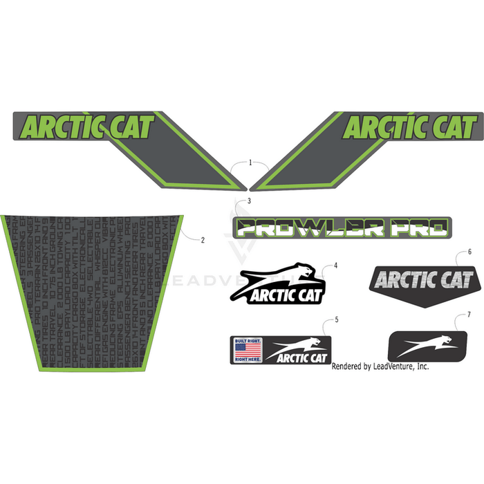 Decal, Box - Side - Rear - Left By Arctic Cat