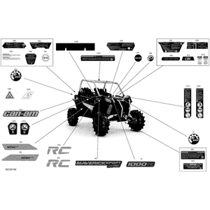 Decal "Can-Am" by Can-Am 704907990 OEM Hardware 704907990 Off Road Express