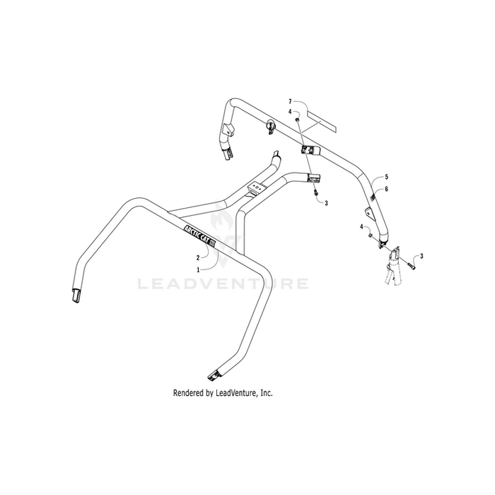 Decal,Canopy-Center (Trl/Sport Se) By Arctic Cat