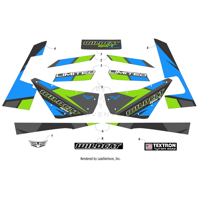 Decal,Canopy-Rear (Wildcat) By Arctic Cat