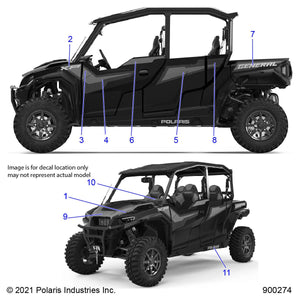 Decal-Door,Back,Lh by Polaris 7194284 OEM Hardware P7194284 Off Road Express