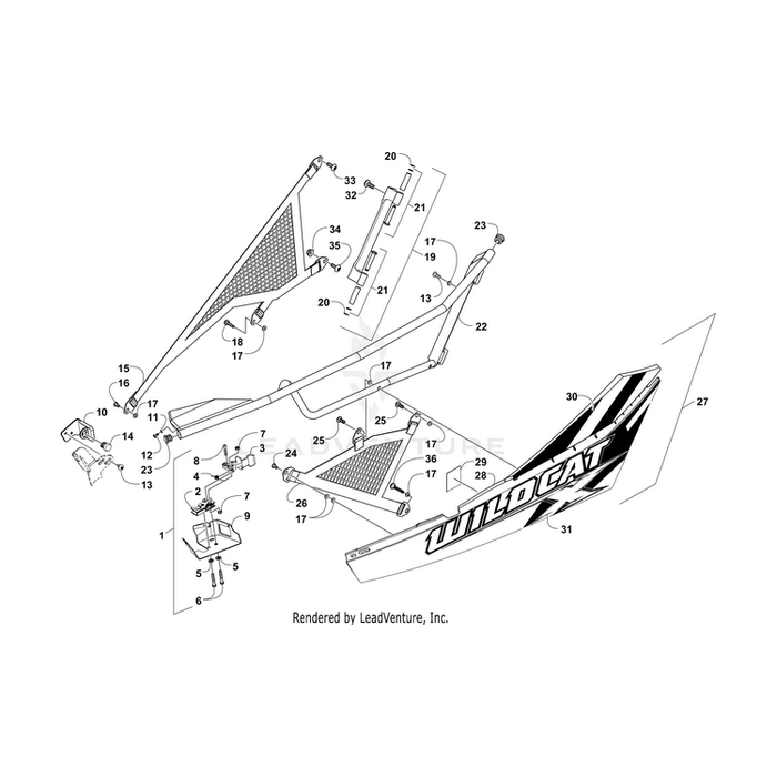 Decal,Door-Front-Lh (Wc 4 X Wm) By Arctic Cat