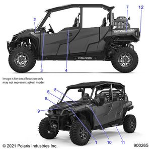 Decal-Door,Frt,Right by Polaris 7197795 OEM Hardware P7197795 Off Road Express