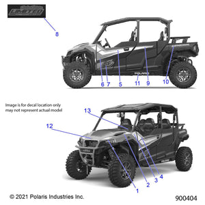 Decal-Door,Frt,Uppr,Frt,Right by Polaris 7197524 OEM Hardware P7197524 Off Road Express