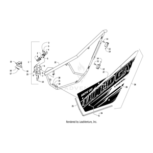 Decal, Door - Left By Arctic Cat 6411-061 OEM Hardware 6411-061 Off Road Express