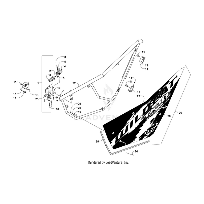 Decal,Door-Lh (Wc Trl Se Tt/O) By Arctic Cat