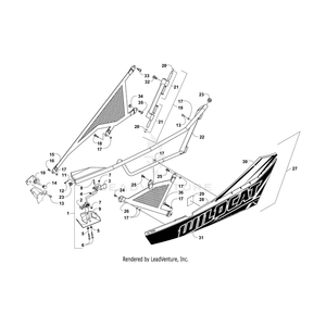 Decal,Door-Lh (Wc X Vb) By Arctic Cat 5411-145 OEM Hardware 5411-145 Off Road Express