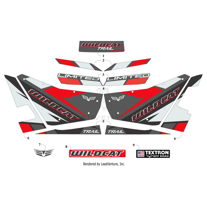 Decal,Door-Lh (Wildcat/Logo) By Arctic Cat