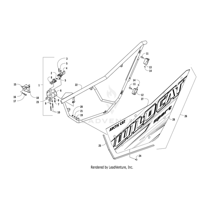 Decal,Door-Lh (Wildcat Sport) By Arctic Cat