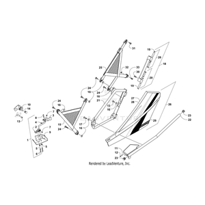 Decal, Door - Lower - Left By Arctic Cat 4411-543 OEM Hardware 4411-543 Off Road Express