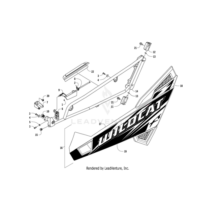 Decal, Door - Lower Left - Camo By Arctic Cat