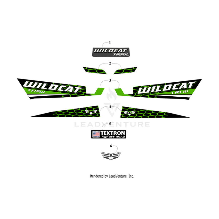 Decal, Door - Lower Left - Lime By Arctic Cat