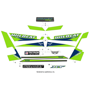 Decal, Door - Lower Right - Green By Arctic Cat 6411-652 OEM Hardware 6411-652 Off Road Express