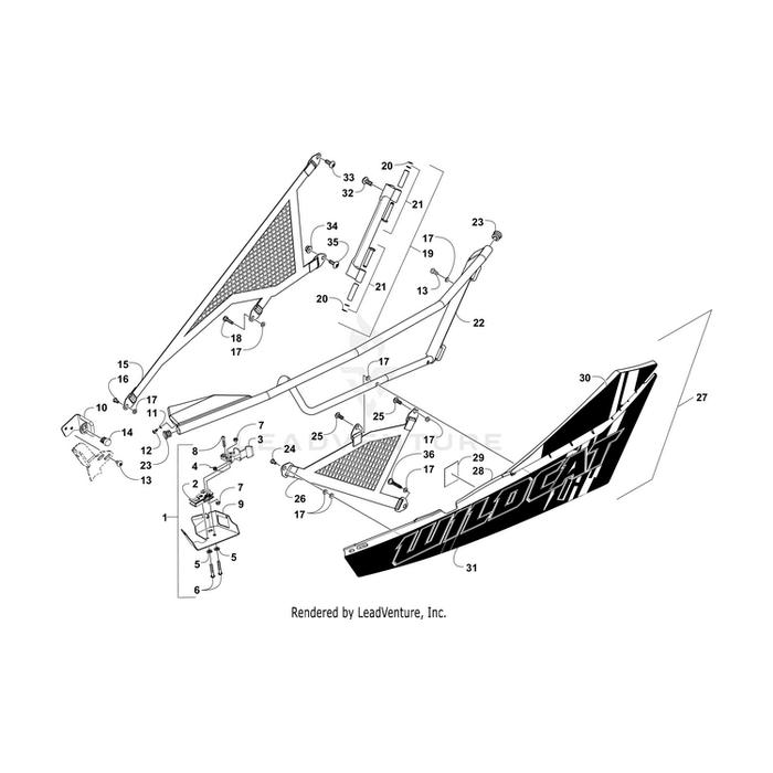 Decal,Door-Lwr-Lh (Bm) By Arctic Cat