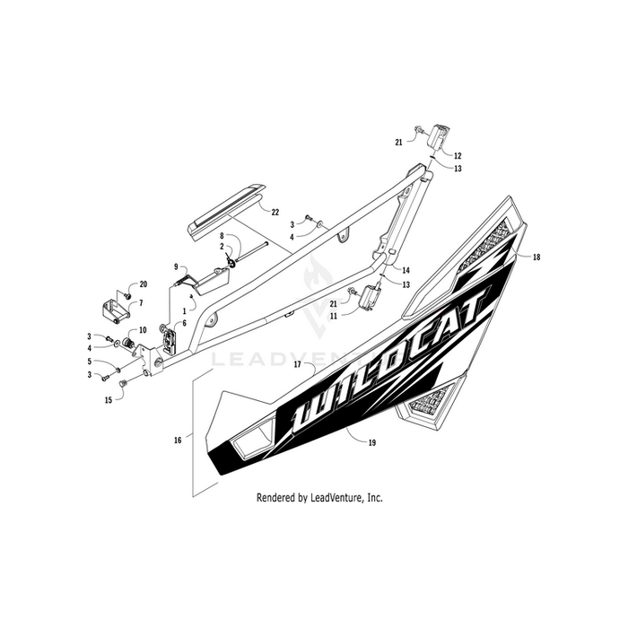 Decal,Door-Lwr-Lh (Wildcat) By Arctic Cat