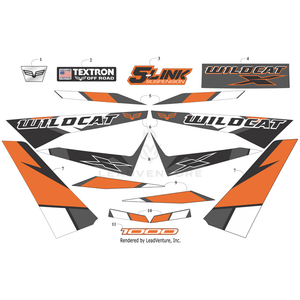 Decal,Door-Lwr-Lh (Wildcat) By Arctic Cat 6411-695 OEM Hardware 6411-695 Off Road Express