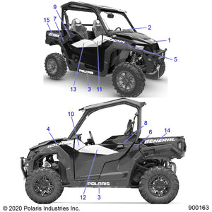 Decal-Door,Mid,Right by Polaris 7192104 OEM Hardware P7192104 Off Road Express