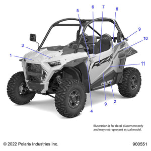 Decal-Door,Mid,Rzr,Right by Polaris 7195440 OEM Hardware P7195440 Off Road Express