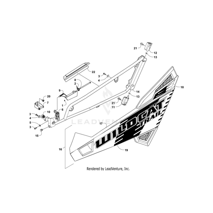 Decal,Door-Rh (Wc Trl Xt Vr) By Arctic Cat