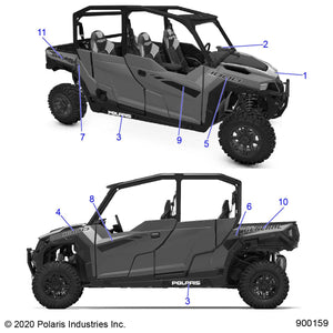 Decal-Door,Right by Polaris 7192081 OEM Hardware P7192081 Off Road Express