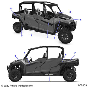 Decal-Door,Right by Polaris 7194223 OEM Hardware P7194223 Off Road Express