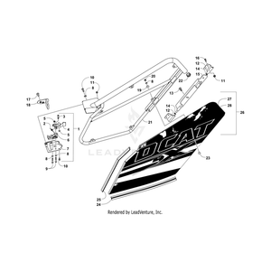 Decal,Door Rr-Lh-(Vr) By Arctic Cat 4411-599 OEM Hardware 4411-599 Off Road Express