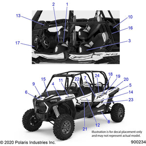 Decal-Door,Rr,Top,Lh by Polaris 7194156 OEM Hardware P7194156 Off Road Express