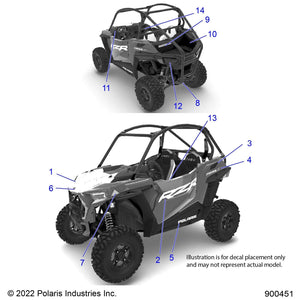 Decal-Door,Rzr,Right by Polaris 7195420 OEM Hardware P7195420 Off Road Express