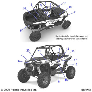 Decal-Door,Upper,Top,Lh by Polaris 7193669 OEM Hardware P7193669 Off Road Express