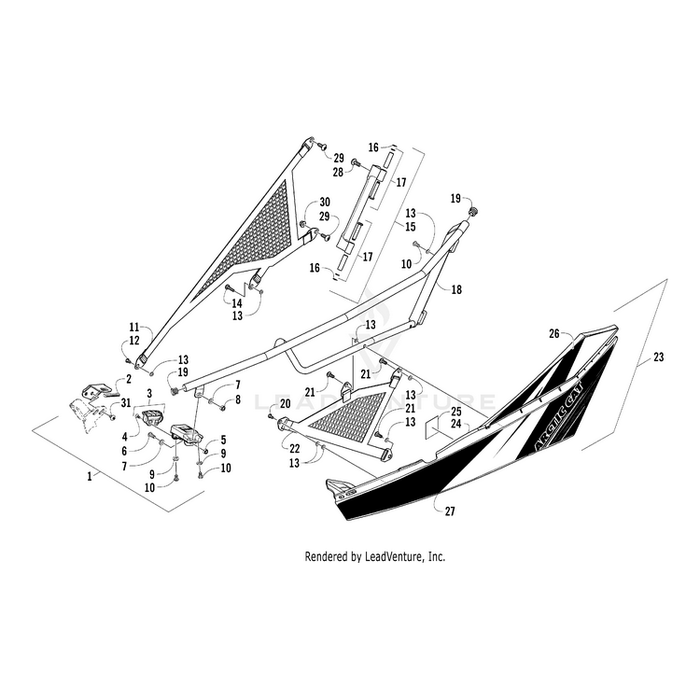 Decal,Door-Upper-Wc-Blk-Lh By Arctic Cat