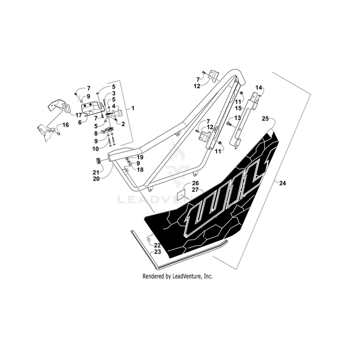 Decal,Door Upr Rh-Vr By Arctic Cat