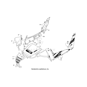 Decal,Fender-Front-Rh (Wc X Ltd Dt) By Arctic Cat 5411-166 OEM Hardware 5411-166 Off Road Express