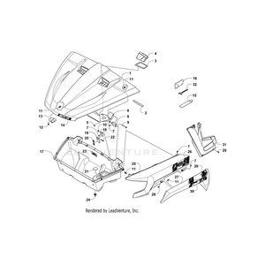 Decal, Fender Front Upper - Left By Arctic Cat 4411-849 OEM Hardware 4411-849 Off Road Express