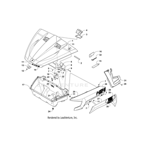 Decal, Fender Front Upper - Left By Arctic Cat 4411-863 OEM Hardware 4411-863 Off Road Express